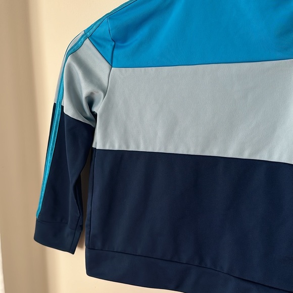 Adidas Blue Striped Track Jacket Boys Size 5 - Picture 8 of 10